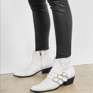 NEW IN BOX! Anine bing penny white boots. Never worn